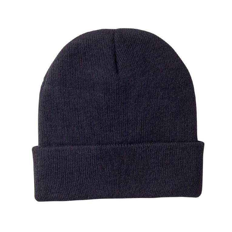 H&H Kids' Entry Turnup Beanie, Black, hi-res