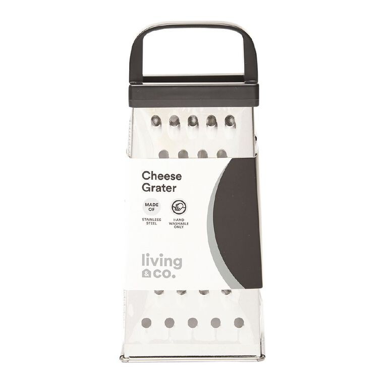 Living & Co Basic Cheese Grater Stainless Steel 8 inch, , hi-res