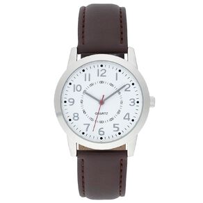 H&H Men's Analogue Watch Brown/Silver
