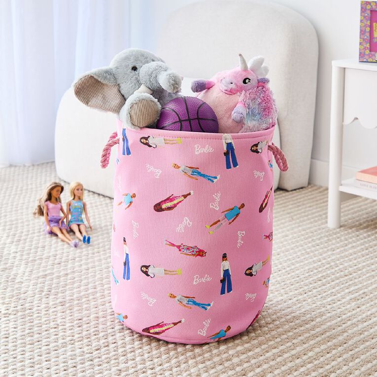 Barbie Toy Hamper Doll Print Pink, , hi-res
