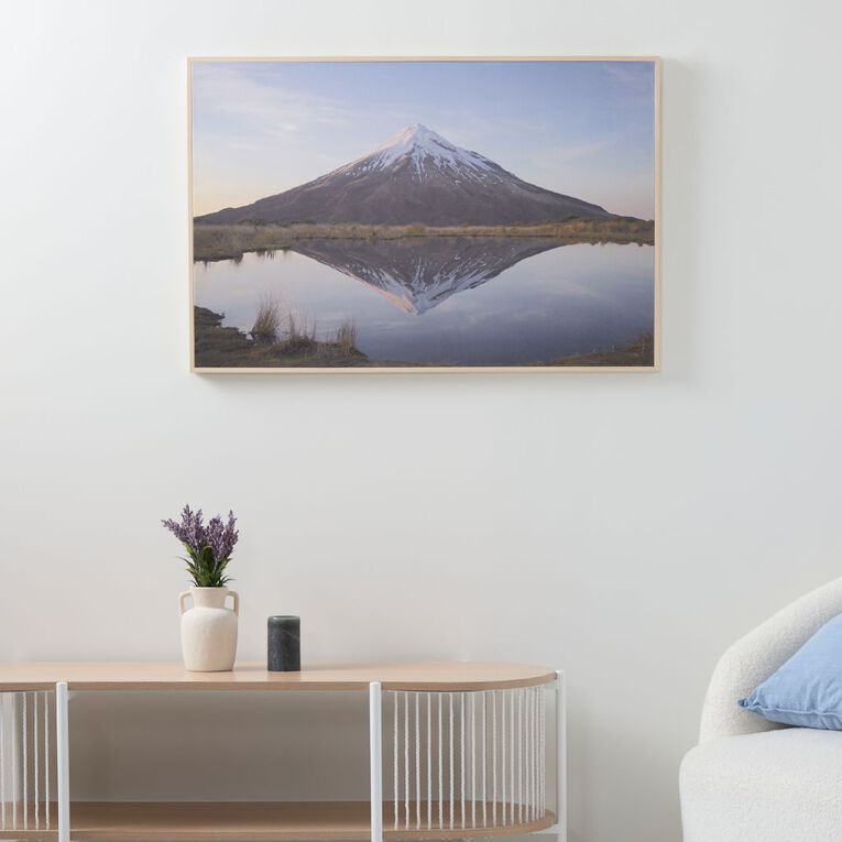 Living & Co Mount Taranaki Framed Canvas 60x90cm 60cm x 90cm, , hi-res