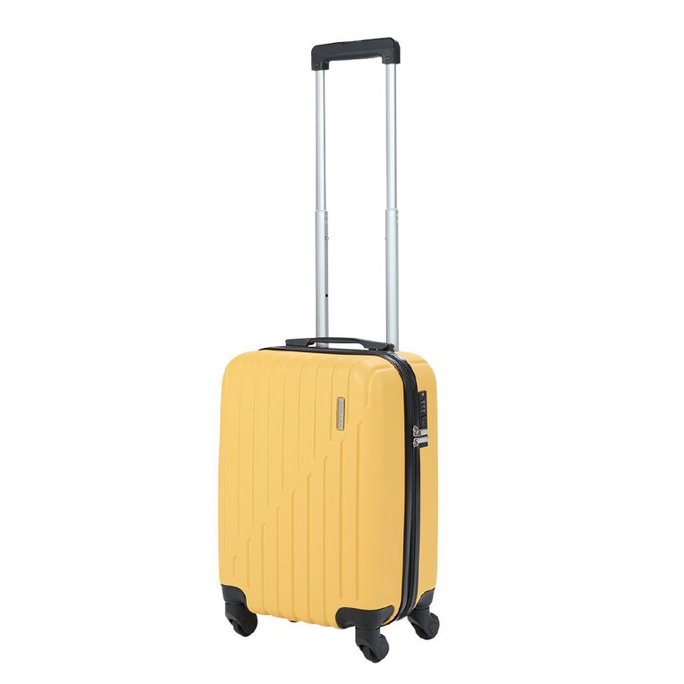 Living & Co Hard Textured Suitcases 2 Piece Set Misted Yellow, , hi-res