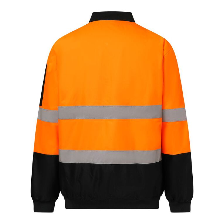 Rivet High Visibilty Bomber Jacket, Orange, hi-res