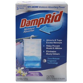 Damp Rid Hanging Bag Lavender/Vanilla 3 Pack