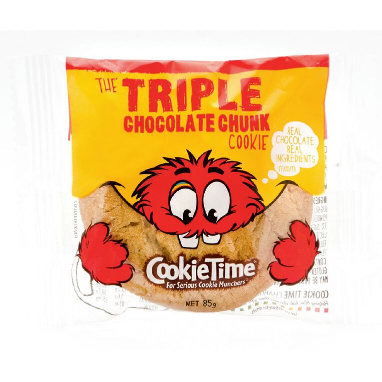 Cookie Time Triple Chocolate Chunk Cookie 85g, , hi-res