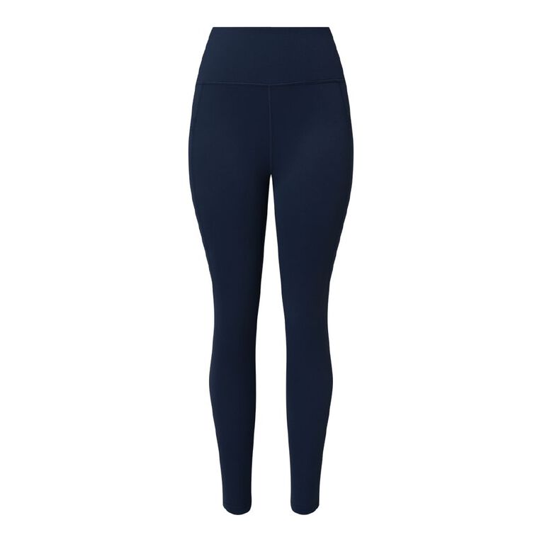 Active Intent Women's Side Pocket 7/8 Leggings, Blue Dark, hi-res