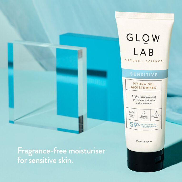 Glow Lab Sensitive Hydra Gel Moisturiser 100ml, , hi-res