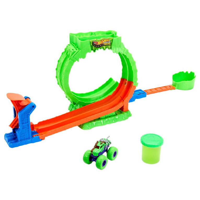 Hot Wheels Monster Trucks Mutant Chaos Loop Blast Playset, , hi-res