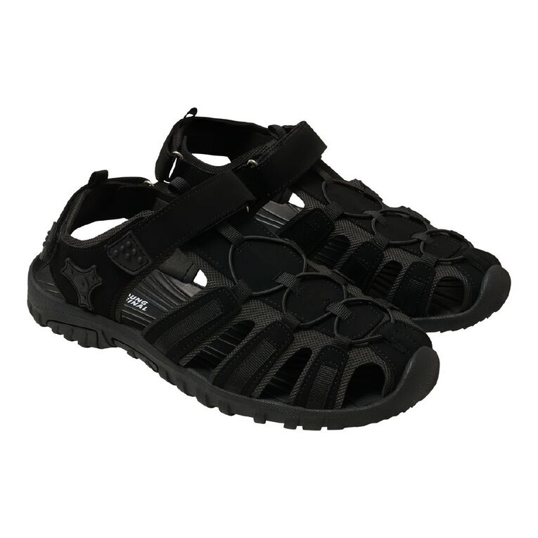 Young Original Senior Kids' Caged Sandals, Black, hi-res