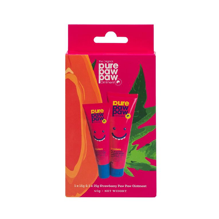 Pure Paw Paw Duo Strawberry 1 x 15g & 1 x 25g Paw Paw Ointment, , hi-res