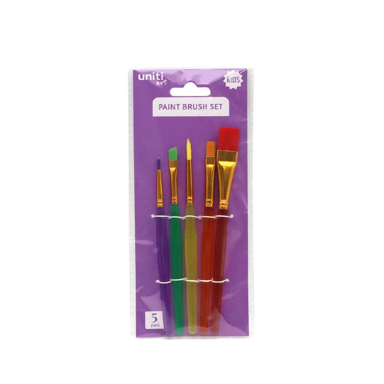 Uniti Kids Paint Brush 5 Pack, , hi-res