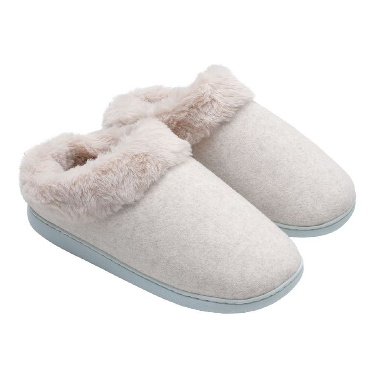 H&H Women's Recycled Memory Slippers, Cream, hi-res