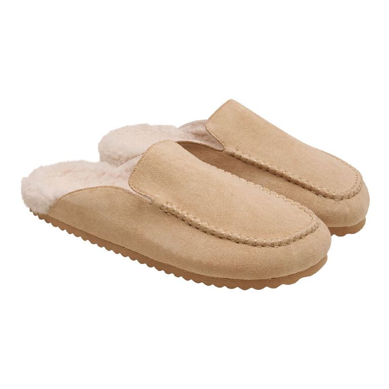 H&H Women's Cathy Scuff Slippers, Natural, hi-res