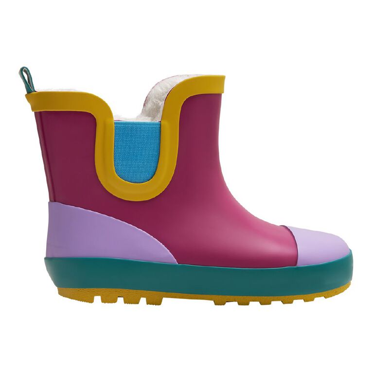 Young Original Senior Kids' Rubber Ankle Gumboots, Pink, hi-res