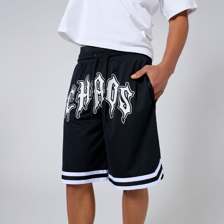 Garage Men's Basketball Shorts, Black, hi-res