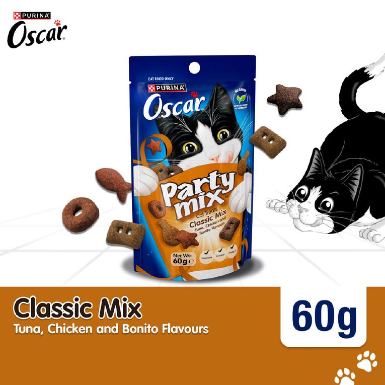 Oscar Party Mix Classics Cat Treats 60g, , hi-res