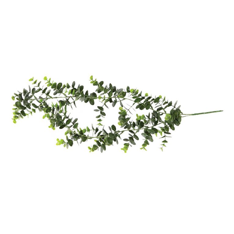 Living & Co Artificial Eucalyptus Bush 74cm Green Mid, , hi-res
