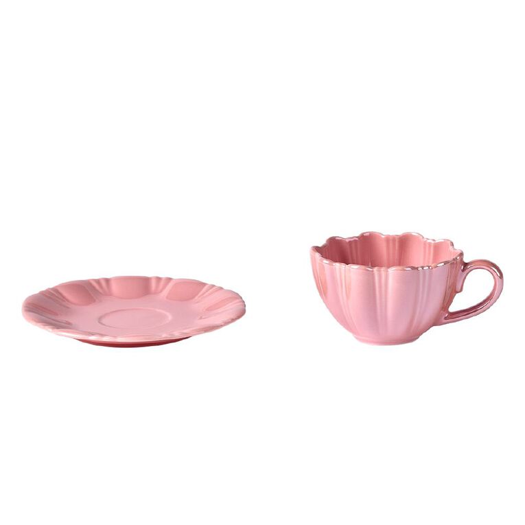 Living & Co Pearlised Petal Mug Pink, , hi-res