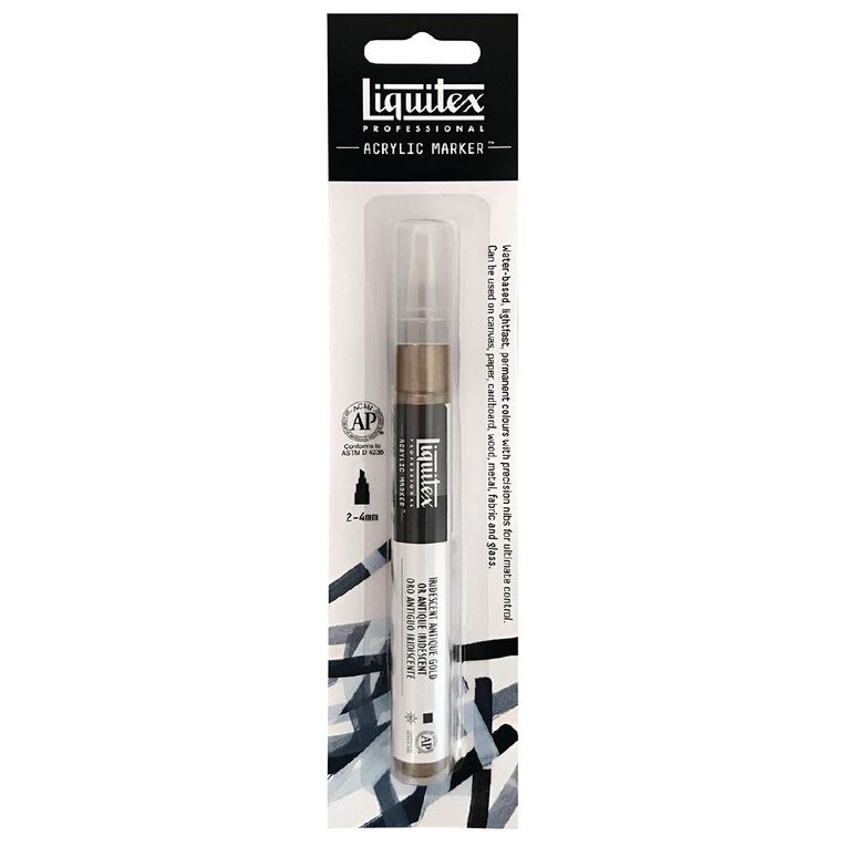 Liquitex Professional Acrylic Marker 2-4mm Iridescent Antique Gold, , hi-res