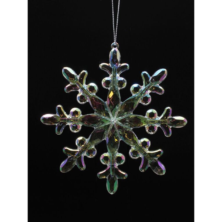Wonderland Snowflake Christmas Tree Decoration 12cm, , hi-res