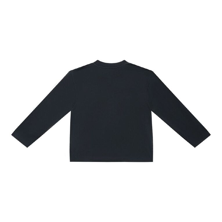 Young Original Long Sleeve Print Tee, Black, hi-res