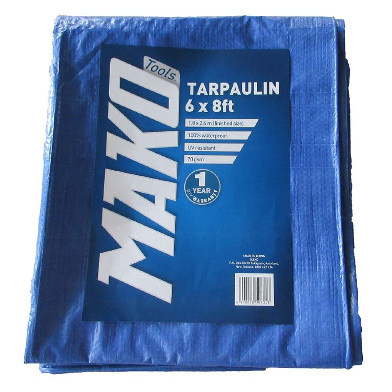 Mako Tarpaulin 70gsm 6ft x 8ft, , hi-res