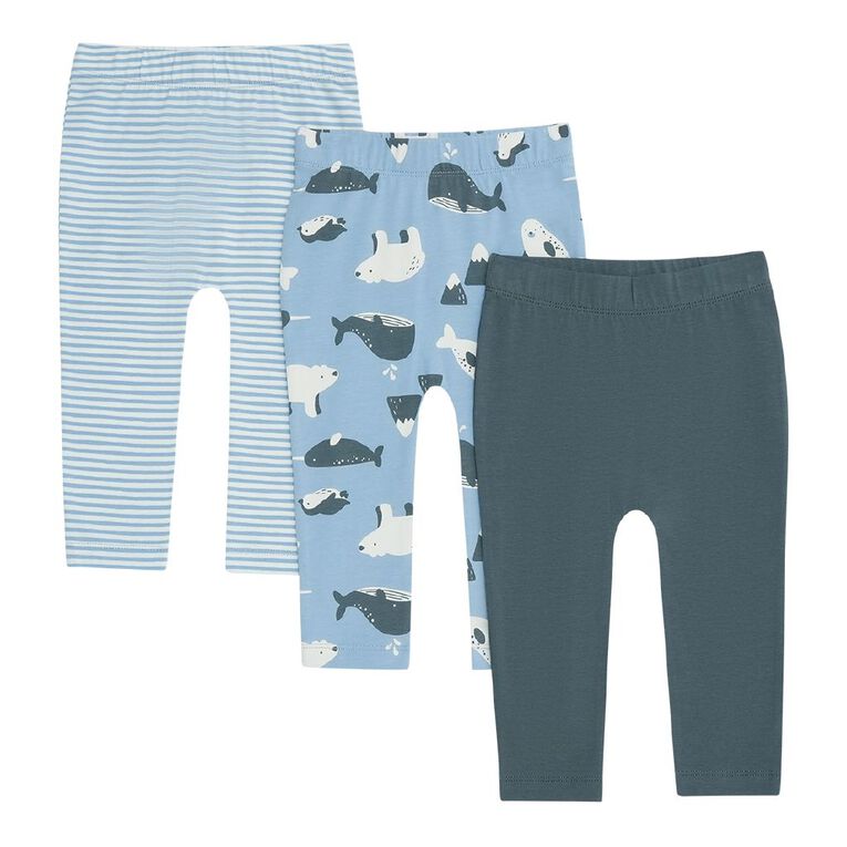 Young Original Babies' Print Leggings 3 Pack, Blue Light ARCTIC, hi-res