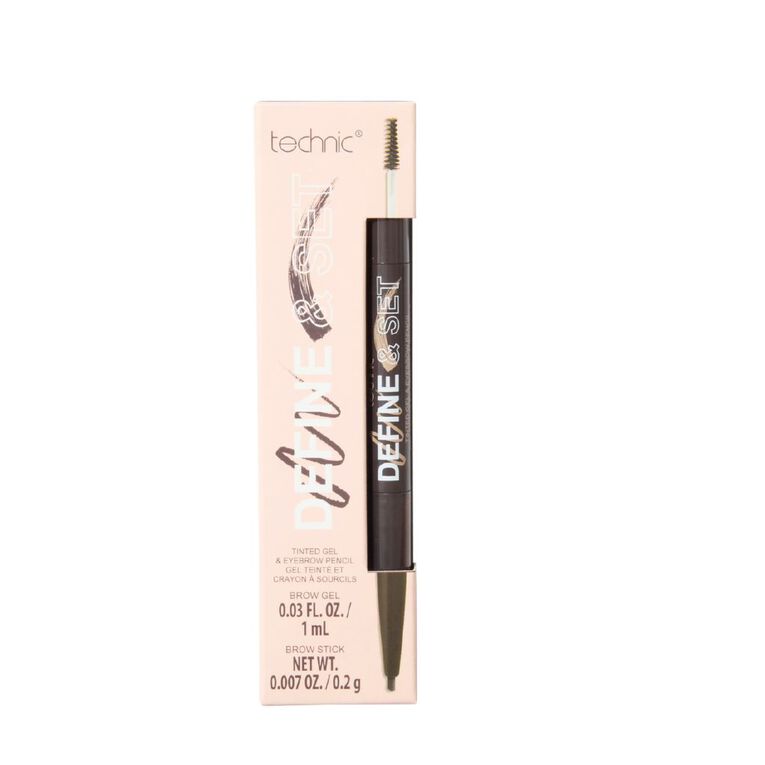 Technic Define & Set Tinted Gel & Eyebrow Pencil - Dark Brown, , hi-res