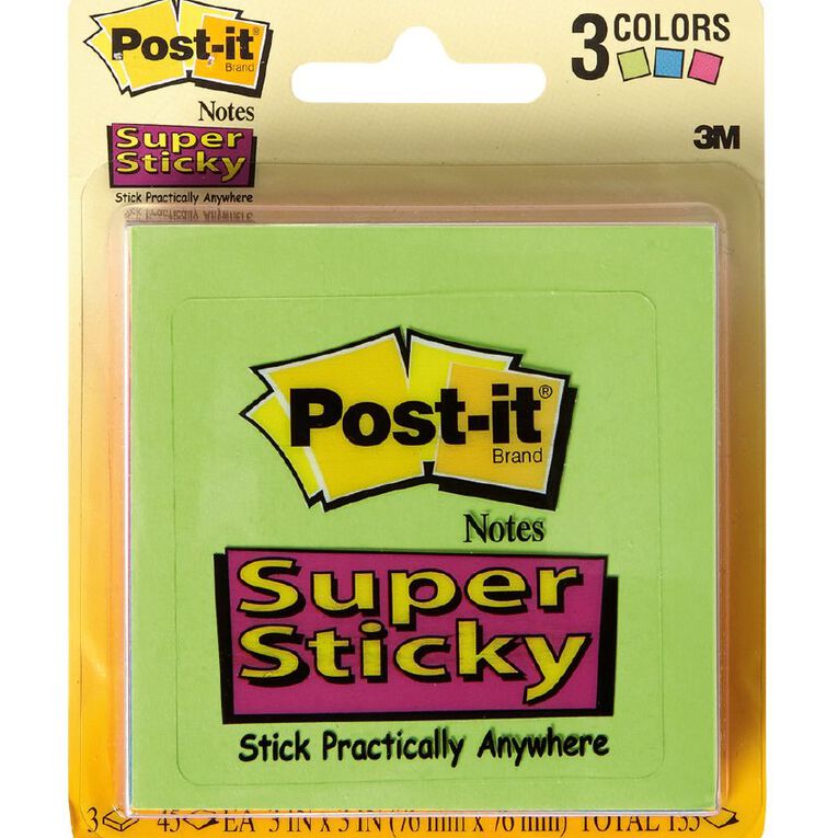 Post-It Super Sticky 3321-SSAU Multi-Coloured, , hi-res