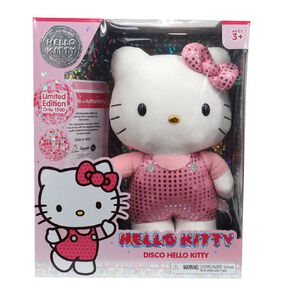 Hello Kitty Limited Edition Plush Spot Sparkle Overalls Pink 12 inch