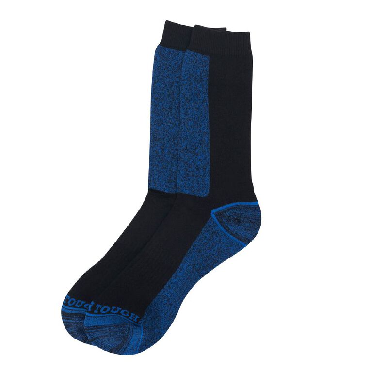 Darn Tough Men's Utility Crew Socks 2 Pack, Black/Blue, hi-res