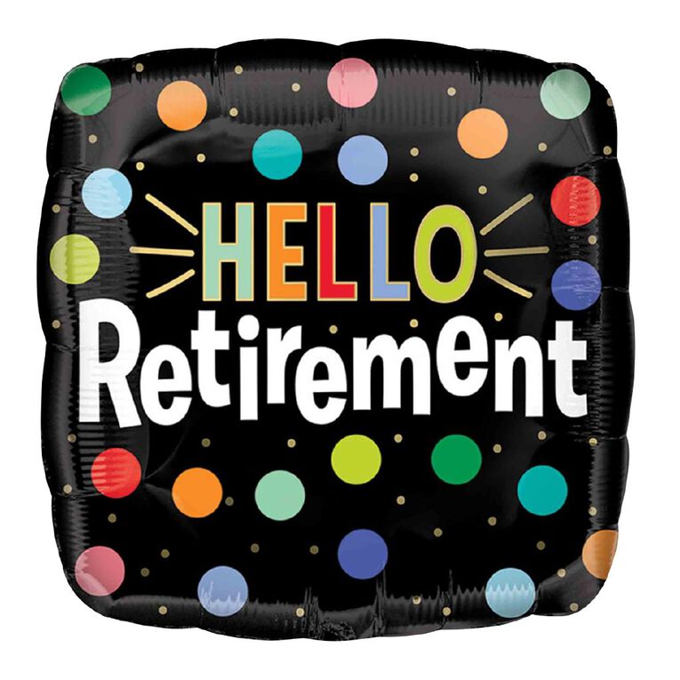 Anagram 45cm Standard Happy Retirement Balloon, , hi-res