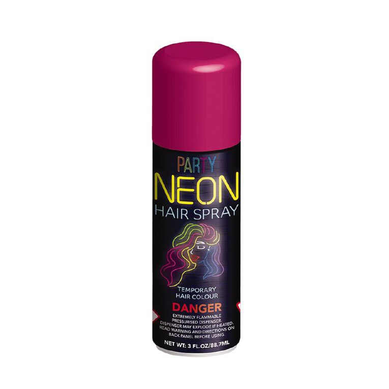 Hoorah Party Neon Hair Spray 88.7ml Assorted, , hi-res