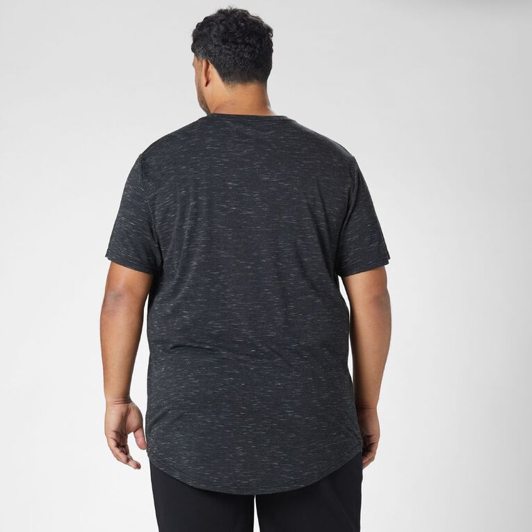 Garage Men's Crew Neck Short Sleeve Space Dye Tee, Black/White, hi-res