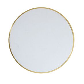 Living & Co Round Aluminum Frame Mirror Gold
