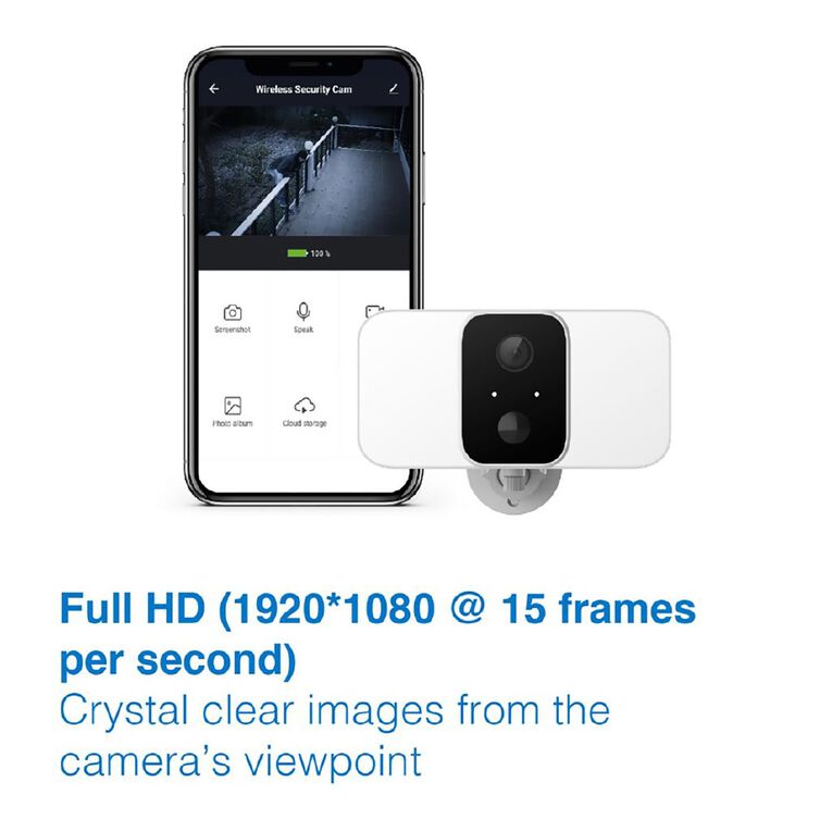 Laser Smart Home Outdoor Floodlight Camera, , hi-res