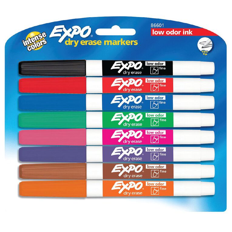 Expo Dry Erase Whiteboard Marker Fine Tip Fashion Assorted 8 Pack, , hi-res