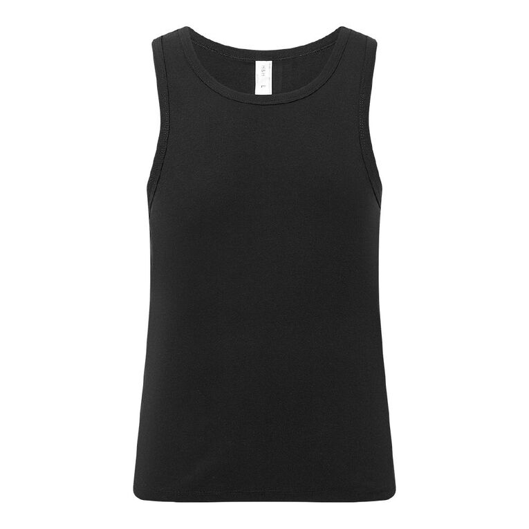 H&H Men's Singlet 2 Pack, Black, hi-res