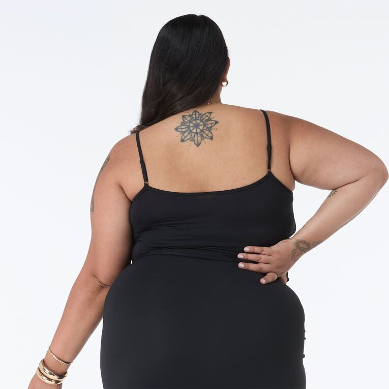 H&H Women's Contour Ruched Camisole, Black, hi-res