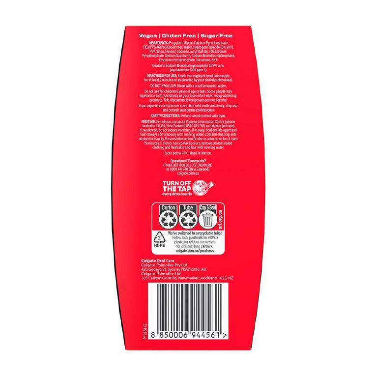 Colgate Optic White Pro Series Stain Shield Toothpaste 80g, , hi-res