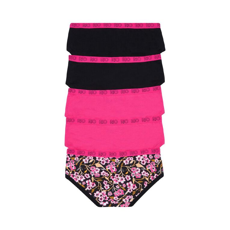 Rio Women's Boyleg Briefs 5 Pack, Pink Mid, hi-res