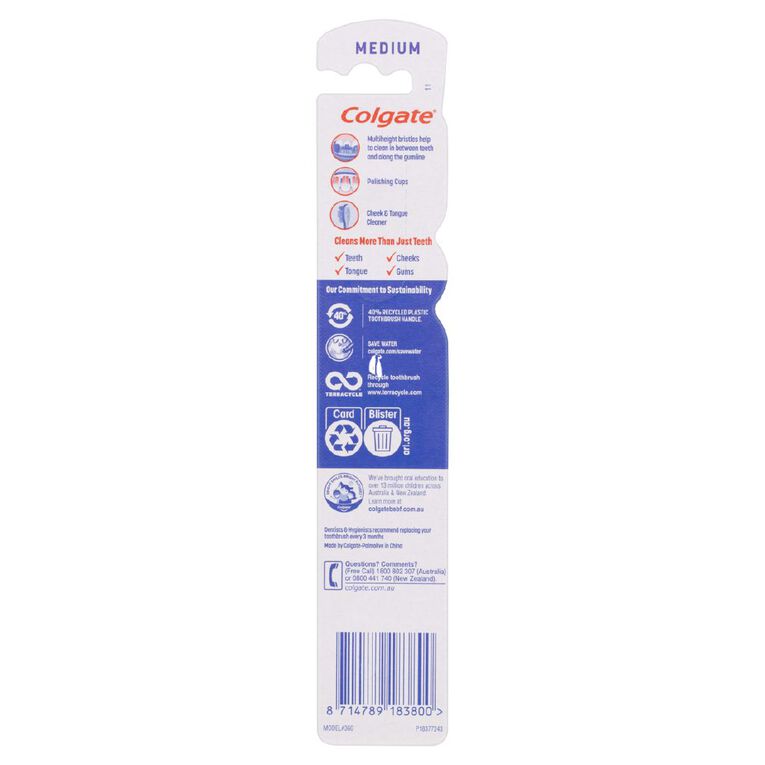 Colgate 360 Degree Toothbrush Medium Assorted, , hi-res