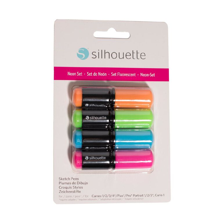 Silhouette Sketch Pen Set Neon 4 Pack, , hi-res
