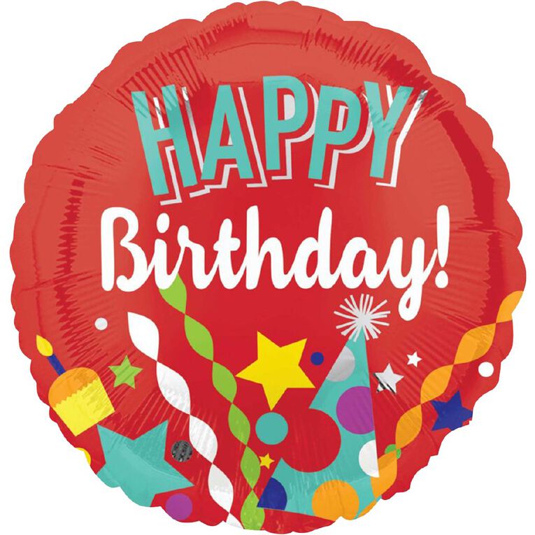 Anagram 45cm Standard HX Festive Happy Birthday, , hi-res