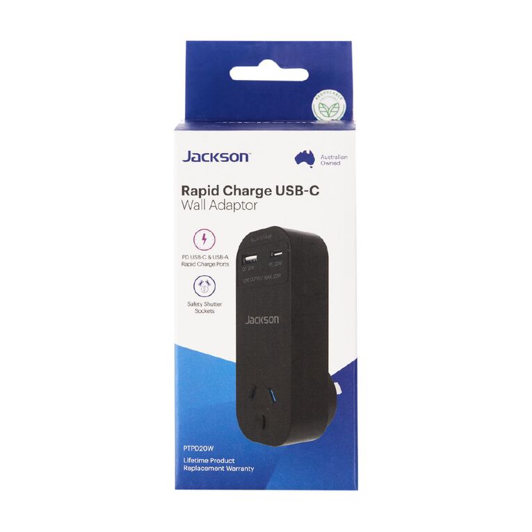 Jackson Rapid Charge USB-C Wall Adaptor, , hi-res