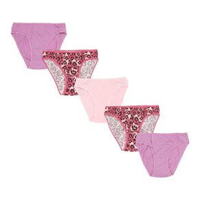 H&H Women's Cotton Hi-cut Briefs 5 Pack