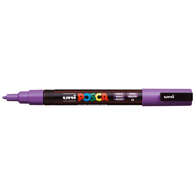 Uni Posca Marker 0.9-1.3mm Fine Purple Mid, , hi-res