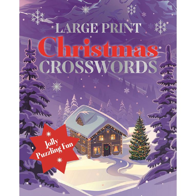 Large Print: Christmas Crosswords by Eric Saunders, , hi-res