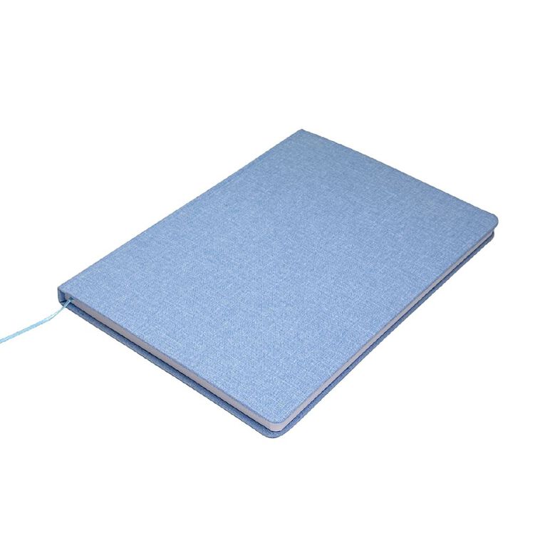 Uniti Stationery Linen A4 Notebook Blue, , hi-res