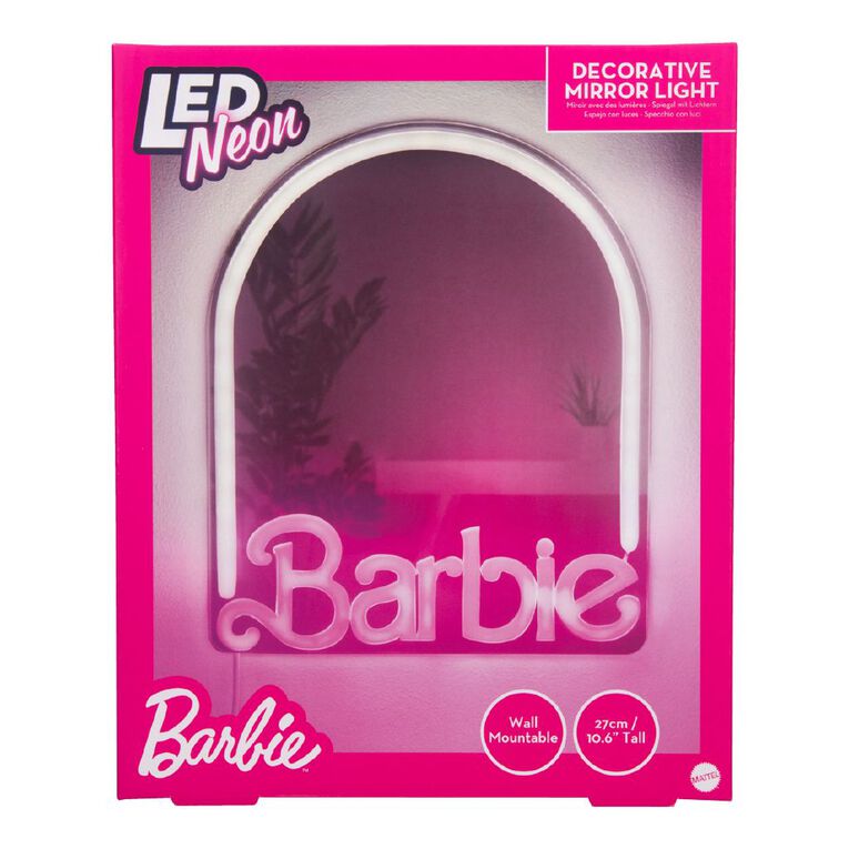 Paladone Barbie Wall Mountable LED Neon Mirror, , hi-res